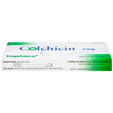 Thuốc Colchicin 1mg Phòng Tái Phát Viêm Khớp Do Gút (Hộp 1 Vỉ X 20 Viên)