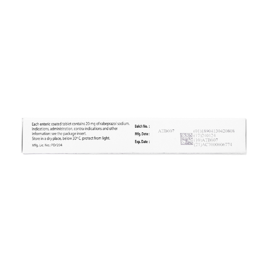 Thuốc Rabzak 20 điều trị trào ngược dạ dày, thực quản (3 vỉ x 10 viên)