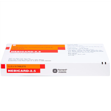 Thuốc Nebicard 2.5mg điều trị tăng huyết áp (5 vỉ x 10 viên)