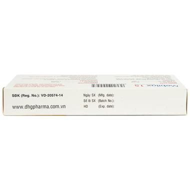 Thuốc Mebilax 15 DHG Pharma điều trị viêm đau cơ xương khớp (2 vỉ x 10 viên)