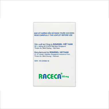 Bột uống Raceca 30mg điều trị tiêu chảy cấp (20 gói x 3g)