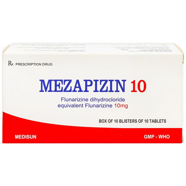 Viên nén Mezapizin 10 điều trị đau nửa đầu (10 vỉ x 10 viên)