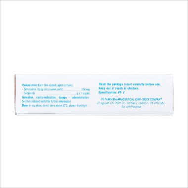 Thuốc TV.Cefuroxime 250mg trị nhiễm khuẩn thể nhẹ đến vừa (2 vỉ x 10 viên)