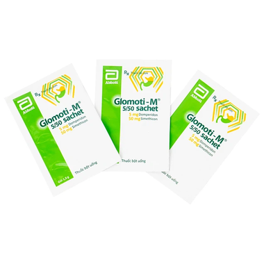 Thuốc bột Glomoti M  5/50 điều trị triệu chứng buồn nôn (12 gói x 1.5g)