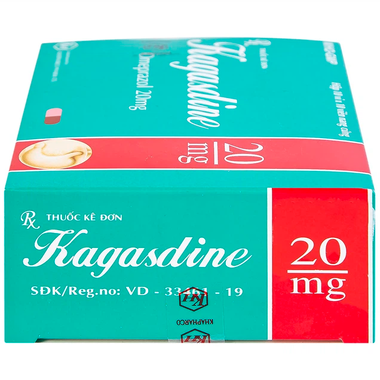 Thuốc Kagasdine 20mg điều trị loét dạ dày, tá tràng (10 vỉ x 10 viên)