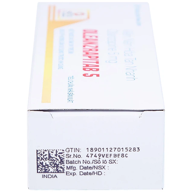 Viên nén Oleanzrapitab 5 điều trị bệnh tâm thần phân liệt (5 vỉ x 10 viên)