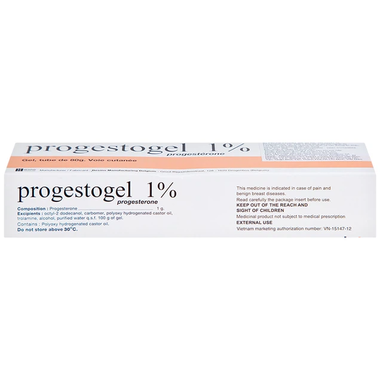 Gel Progestogel 1% điều trị các bệnh vú lành tính (80g)