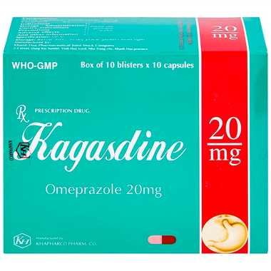 Thuốc Kagasdine 20mg điều trị loét dạ dày, tá tràng (10 vỉ x 10 viên)