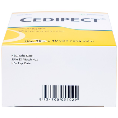 Thuốc Cedipect Imexpharm điều trị ho, long đờm (10 vỉ x 10 viên)