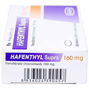 Thuốc Hafenthyl Supra 160mg điều trị tăng triglycerid máu (3 vỉ x 10 viên)