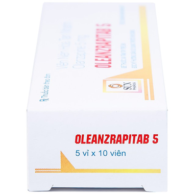 Viên nén Oleanzrapitab 5 điều trị bệnh tâm thần phân liệt (5 vỉ x 10 viên)