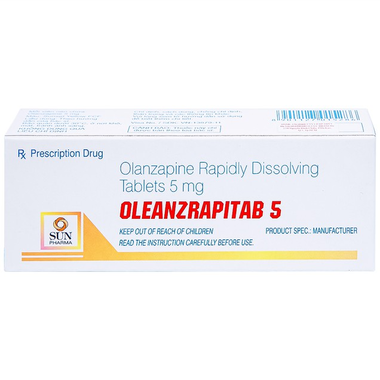 Viên nén Oleanzrapitab 5 điều trị bệnh tâm thần phân liệt (5 vỉ x 10 viên)