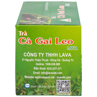 Trà túi lọc Cà Gai Leo Lava hỗ trợ bổ gan, giải độc gan, hạ men gan (Hộp 30 túi x 5g)