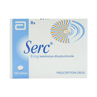 Thuốc Serc 8mg điều trị chóng mặt tiền đình, mất thính giác, ù tai (4 vỉ x 25 viên)