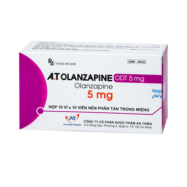 Thuốc A.T OLANZAPINE ODT 5MG hỗ trợ điều trị tâm thần phân liệt (Hộp 100 viên)