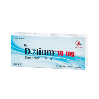 Thuốc Dotium 10mg điều trị triệu chứng nôn và buồn nôn (10 vỉ x 10 viên)
