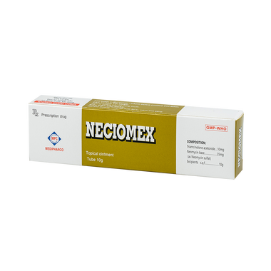 Thuốc mỡ Neciomex 10g điều trị các trường hợp nhiễm trùng ở da (Tuýp 10g)