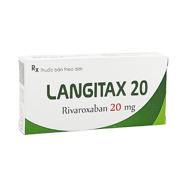 Viên nén Langitax 20 Usarichpharm phòng ngừa huyết khối tắc tĩnh mạch (2 vỉ x 7 viên)