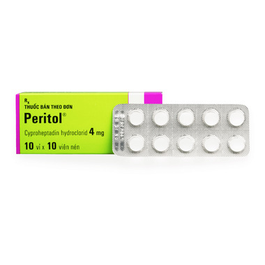 Thuốc Peritol 4mg trị dị ứng, đau đầu (10 vỉ x 10 viên)