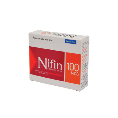 Thuốc Nifin 100 Kids DHG điều trị viêm phổi cấp tính, nhiễm khuẩn nhẹ (24 Gói x 1.5g)