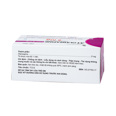 Thuốc A.T OLANZAPINE ODT 5MG hỗ trợ điều trị tâm thần phân liệt (Hộp 100 viên)