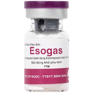 Thuốc Esogas 40mg Điều Trị Các Tình Trạng Viêm Loét Dạ Dày – Tá Tràng (Hộp 1 Lọ)