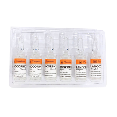 Dung dịch tiêm Lanocorbic 500mg/5ml điều trị bệnh scorbut (6 ống x 5ml)