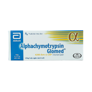 Thuốc Alphachymotrypsin Glomed 4200 IU