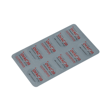 Thuốc Ovac 20mg Pharimexco điều trị và dự phòng tái phát loét dạ dày, tá tràng (10 vỉ x 10 viên)