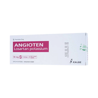 Thuốc Angioten 50mg Điều Trị Tăng Huyết Áp (Hộp 3 Vỉ X 10 Viên)