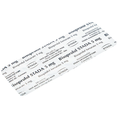 Thuốc Bisoprolol 5mg STD điều trị tăng huyết áp, đau thắt ngực (3 vỉ x 10 viên)