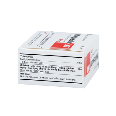 Thuốc Metpredni 4 A.T điều trị viêm khớp dạng thấp, lupus ban đỏ (10 vỉ x 10 viên)