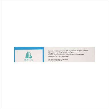 Thuốc TenoBoston 300mg hỗ trợ điều trị nhiễm HlV type 1, viêm gan B (Hộp 30 viên)