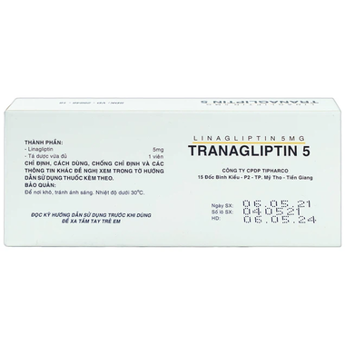 Thuốc Tranagliptin 5mg Điều Trị Đái Tháo Đường Tuýp 2 (Hộp 3 Vỉ X 10 Viên)