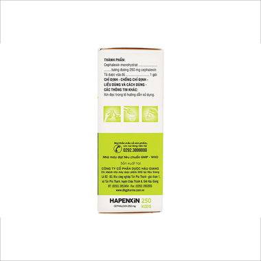 Cốm Hapenxin Kids 250 DHG điều trị nhiễm khuẩn (24 gói)