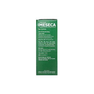Thuốc xịt mũi Meseca Fort hỗ trợ điều trị viêm mũi dị ứng (Chai 60 liều)