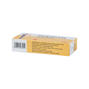 Thuốc Derispan 100mg Điều Trị Triệu Chứng Đau Do Rối Loạn Chức Năng Đường Tiêu Hoá Và Đường Mật (Hộp 4 Vỉ X 15 Viên)