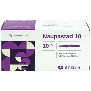 Thuốc Naupastad 10 Stella điều trị triệu chứng nôn và buồn nôn (10 vỉ x 10 viên)
