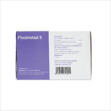 Thuốc Fluzinstad 5mg STELLA hỗ trợ điều trị dự phòng cơn đau nửa đầu (Hộp 100 viên)