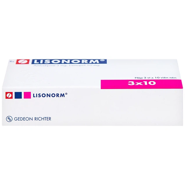 Thuốc Lisonorm 5mg/10mg điều trị tăng huyết áp vô căn (3 vỉ x 10 viên)