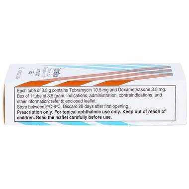 Thuốc mỡ tra mắt TobraDex 0,3% điều trị viêm và nhiễm khuẩn (3,5g)