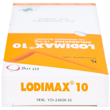 Thuốc Lodimax 10 OPV Pharma chống tăng huyết áp, đau thắt ngực (2 vỉ x 10 viên)
