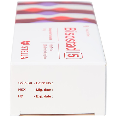 Thuốc Bisostad 5 điều trị tăng huyết áp và đau thắt ngực (3 vỉ x 10 viên)