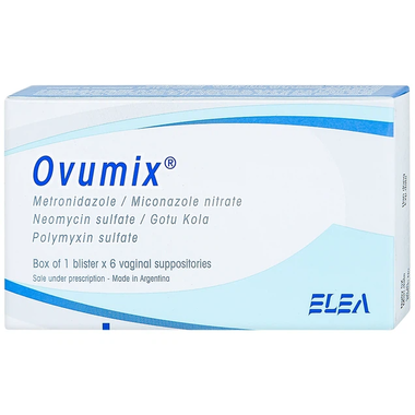 Thuốc Ovumix hỗ trợ điều trị viêm âm đạo, viêm rát âm đạo cổ tử cung (Hộp 6 viên)