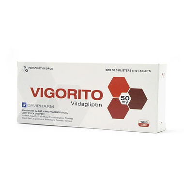 Thuốc Vigorito hỗ trợ điều trị  kiểm soát đường huyết ở bệnh đái tháo đường tuýp 2 (Hộp 30 viên)
