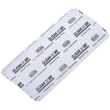 Thuốc Glisan 30 MR Hasan điều trị đái tháo đường tuýp 2 (2 vỉ x 30 viên)
