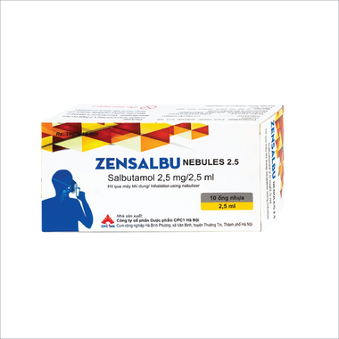 Thuốc Zensalbu 2,5mg Kiểm Soát Co Thắt Phế Quản Mạn, Điều Trị Hen Nặng Cấp Tính (Hộp 2 Vỉ X 5 Ống)