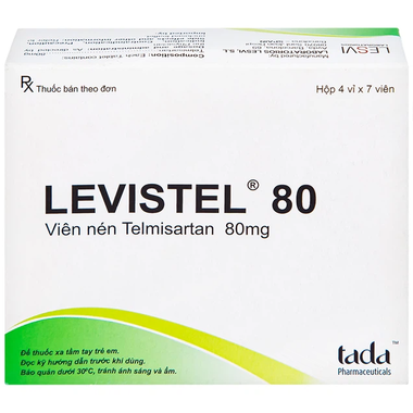 Thuốc Levistel 80mg hỗ trợ điều trị tăng huyết áp, suy tim (Hộp 28 viên)