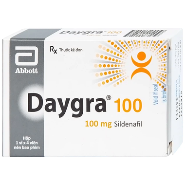 Thuốc Daygra 100 hỗ trợ điều trị rối loạn cương dương (Hộp 4 viên)