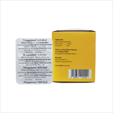 Thuốc Thiogamma 600 Điều Trị Rối Loạn Cảm Giác Do Tiểu Đường (Hộp 3 Vỉ X 10 Viên)